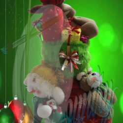 Bota Navideña Frente de Oso