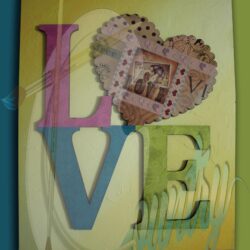 Retablo con Aplique de Letras