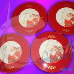 Porta Platos Papá Noel x4